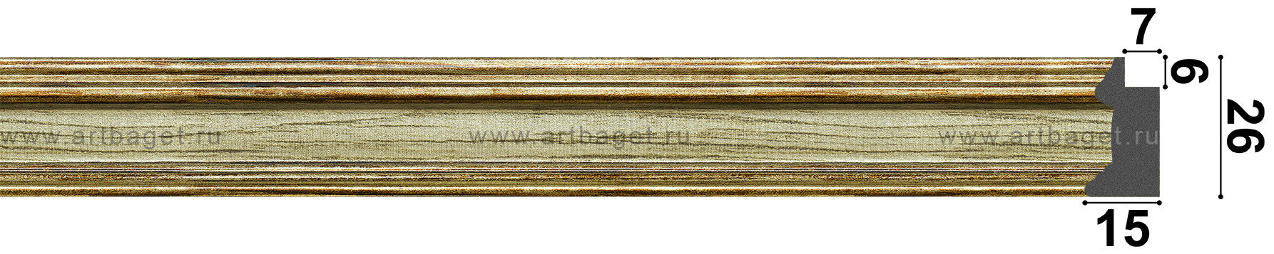 Пластиковый багет D51-2616-13