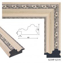 Пластиковый багет E 6234P-523-K MF